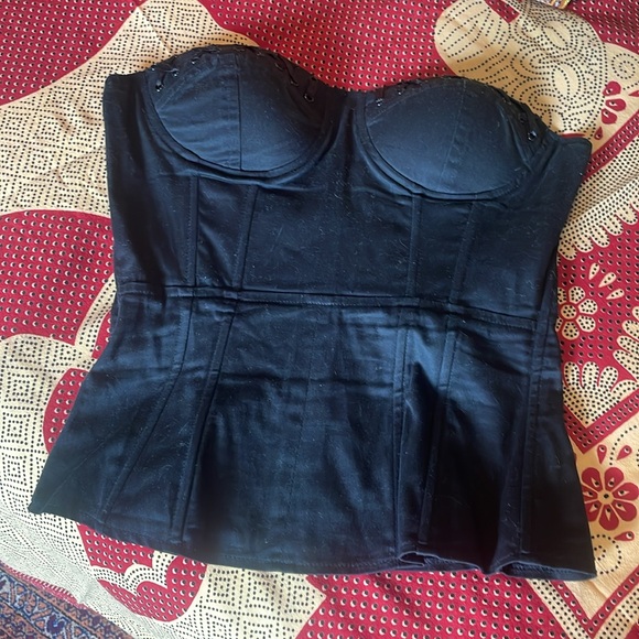 Like new Charlotte Russe strapless black top - Picture 2 of 5